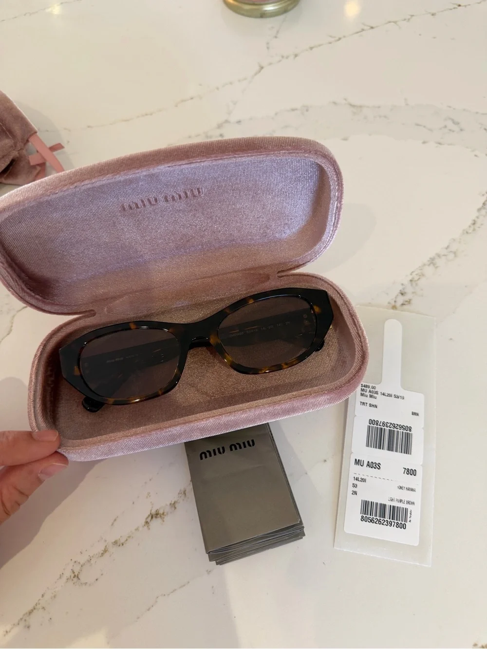 Miu Miu Tortoiseshell Cat-Eye Sunglasses with Brown Lenses